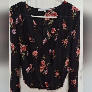 Floral Black Women's Top